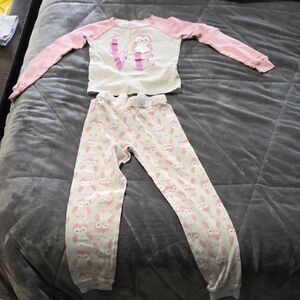 The Children's Place Pink and White Pajama Set